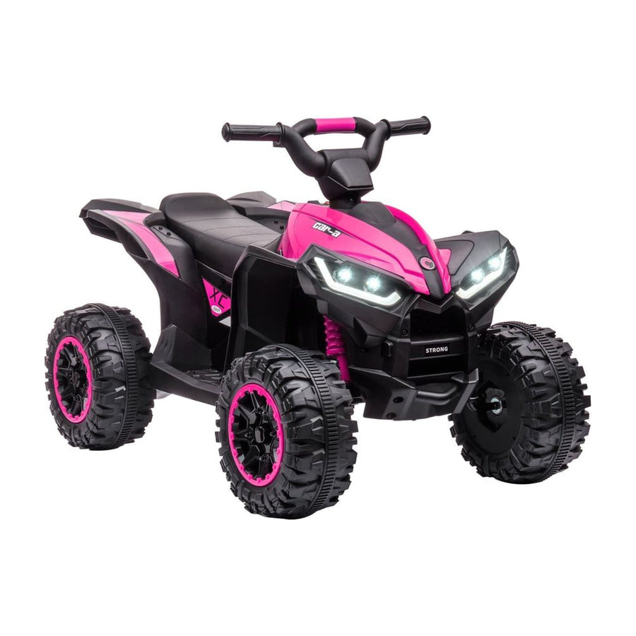 HOMCOM 12V Ride-On Quad Bike w/ Music in Pink