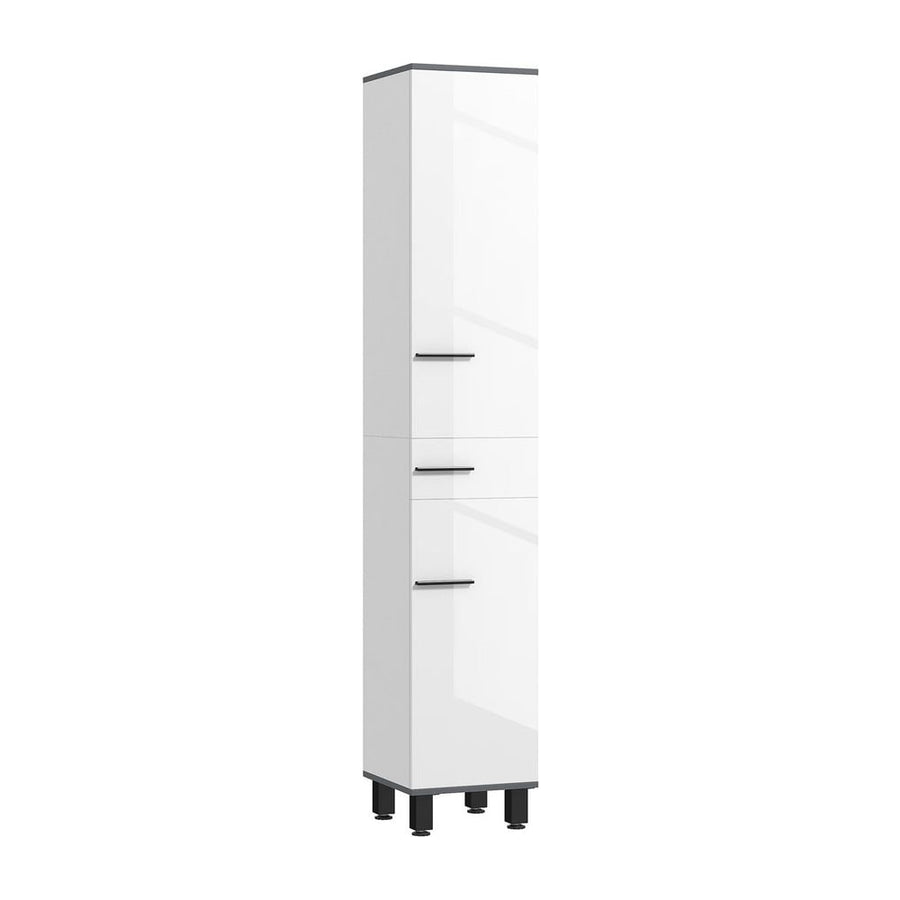 HOMCOM 190cm Slim Bathroom Storage Cabinet - White