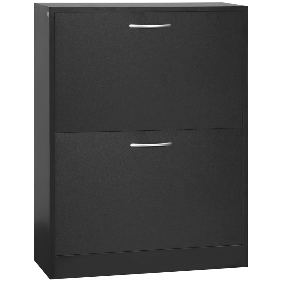 HOMCOM 2 Drawer Shoe Cabinet in Black