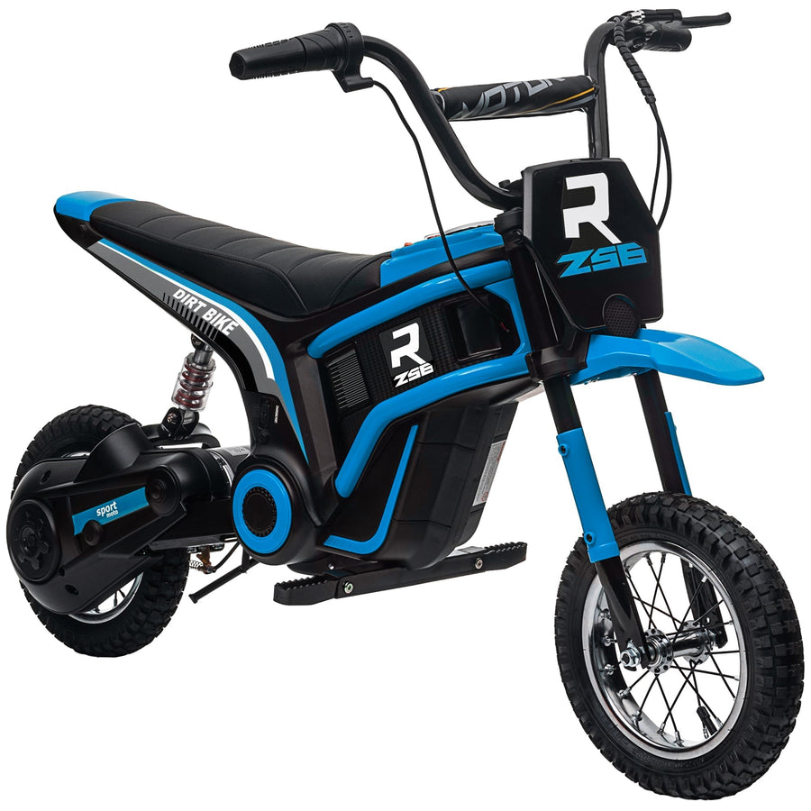 HOMCOM 24V Electric Motorbike with Twist Grip Throttle in Blue