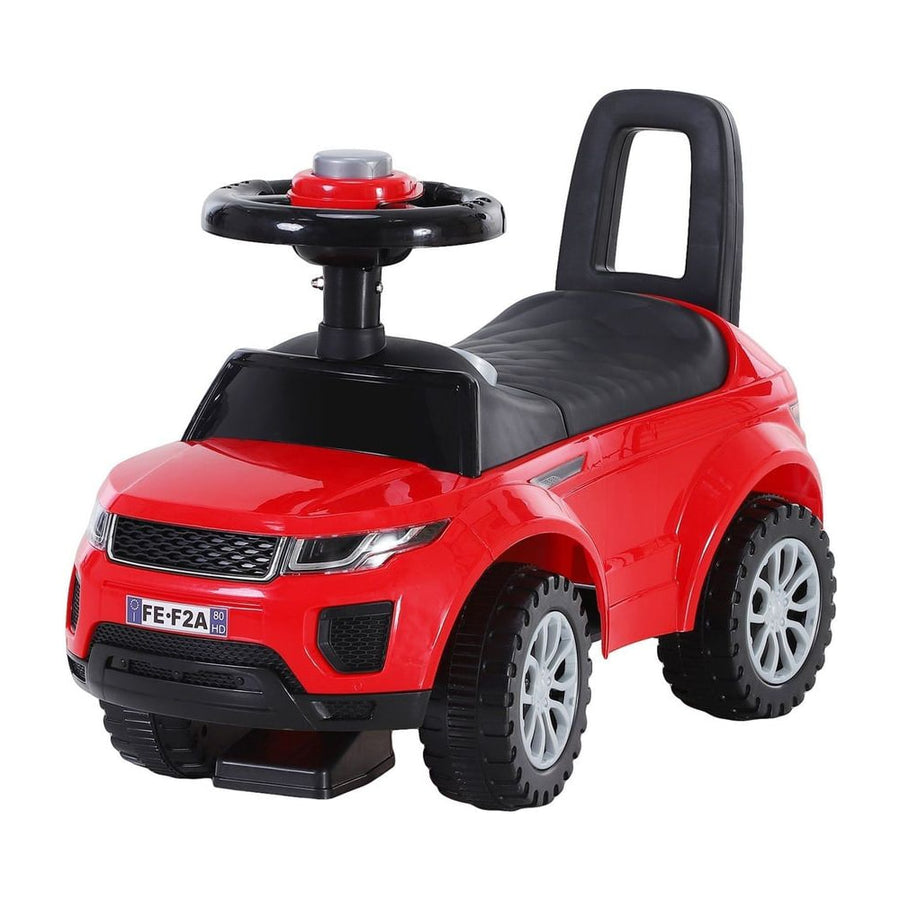HOMCOM 3-in-1 Ride On Car Foot To Floor Slider Toddler in bright red with a black seat and steering wheel