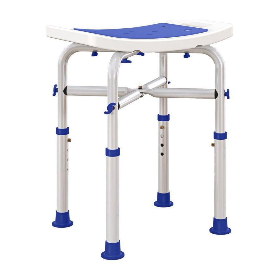 HOMCOM 44-51.5cm Aluminium Frame Shower/Bath Stool - White