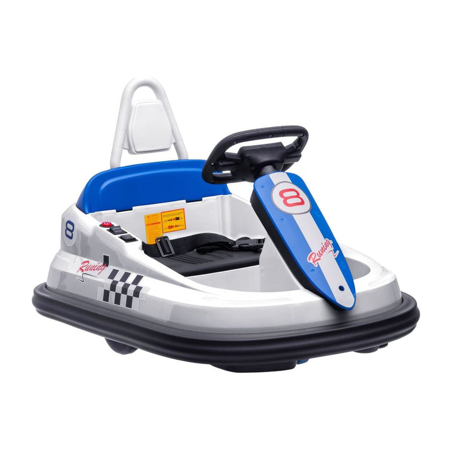 HOMCOM 6V Electric Kids Bumper Car in White