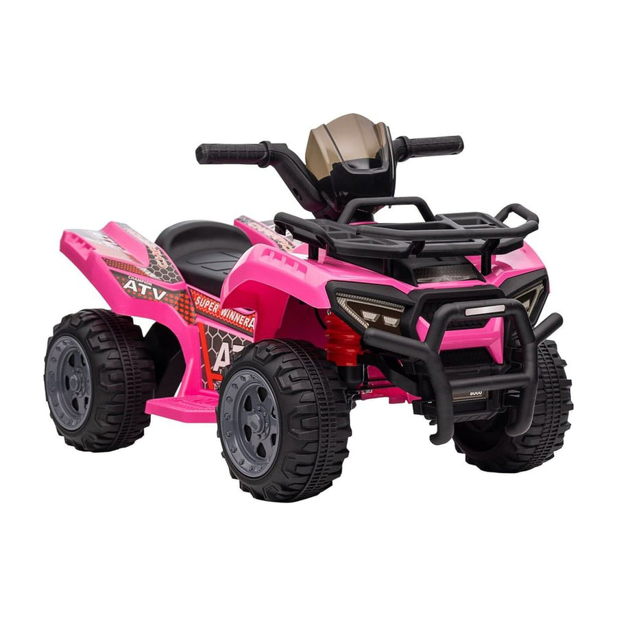 HOMCOM 6V Kids Electric Ride on Car Toddlers Quad Bike All Terrain Vehicle Toy in Pink