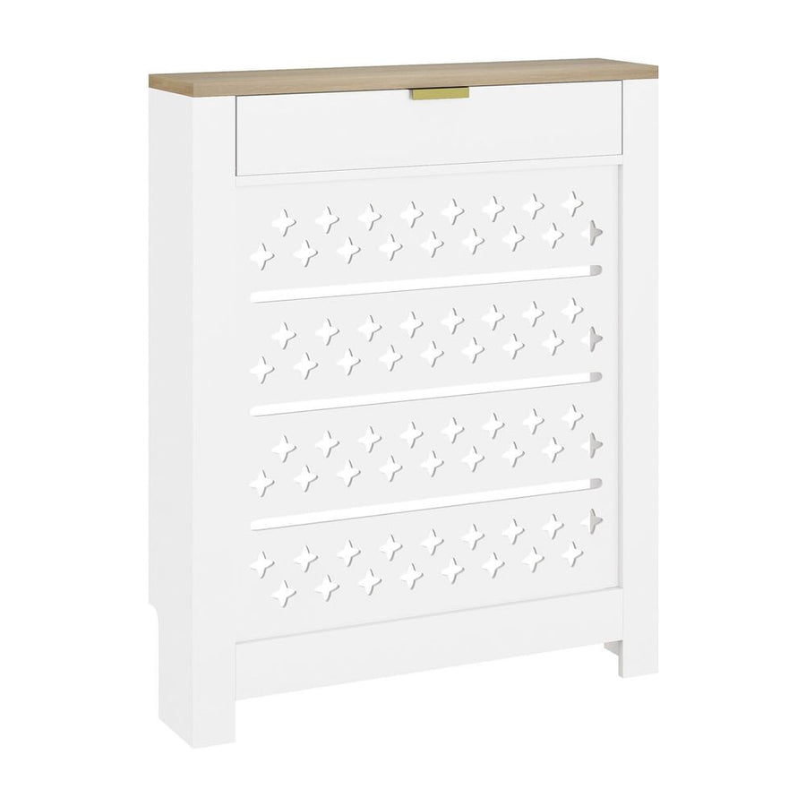 HOMCOM 78 x 19 cm Minimal Radiator Cover, with Drawer - White