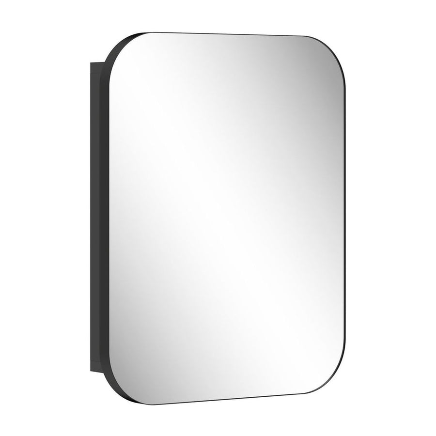 HOMCOM Bathroom Medicine Cabinet with Mirror, Bathroom Wall Cabinet with Adjustable Shelves, Soft Close Hinges, Black