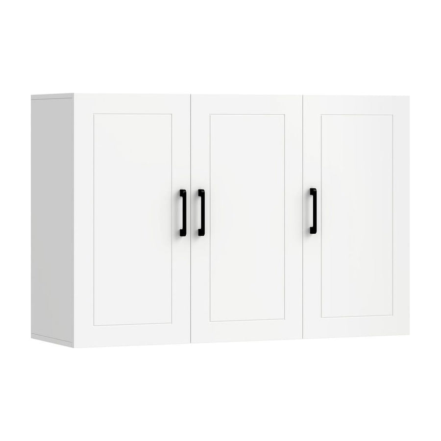 HOMCOM Bathroom Wall Cabinet, Wall Mounted Bathroom Cabinet, Over the Toilet Space Saver with Adjustable Shelves, White