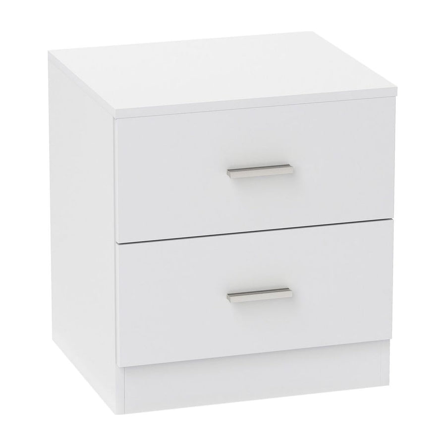HOMCOM Bedside Table with 2 Drawers, Modern Nightstand, Cabinet Drawers Side Storage Unit for Bedroom, Living Room