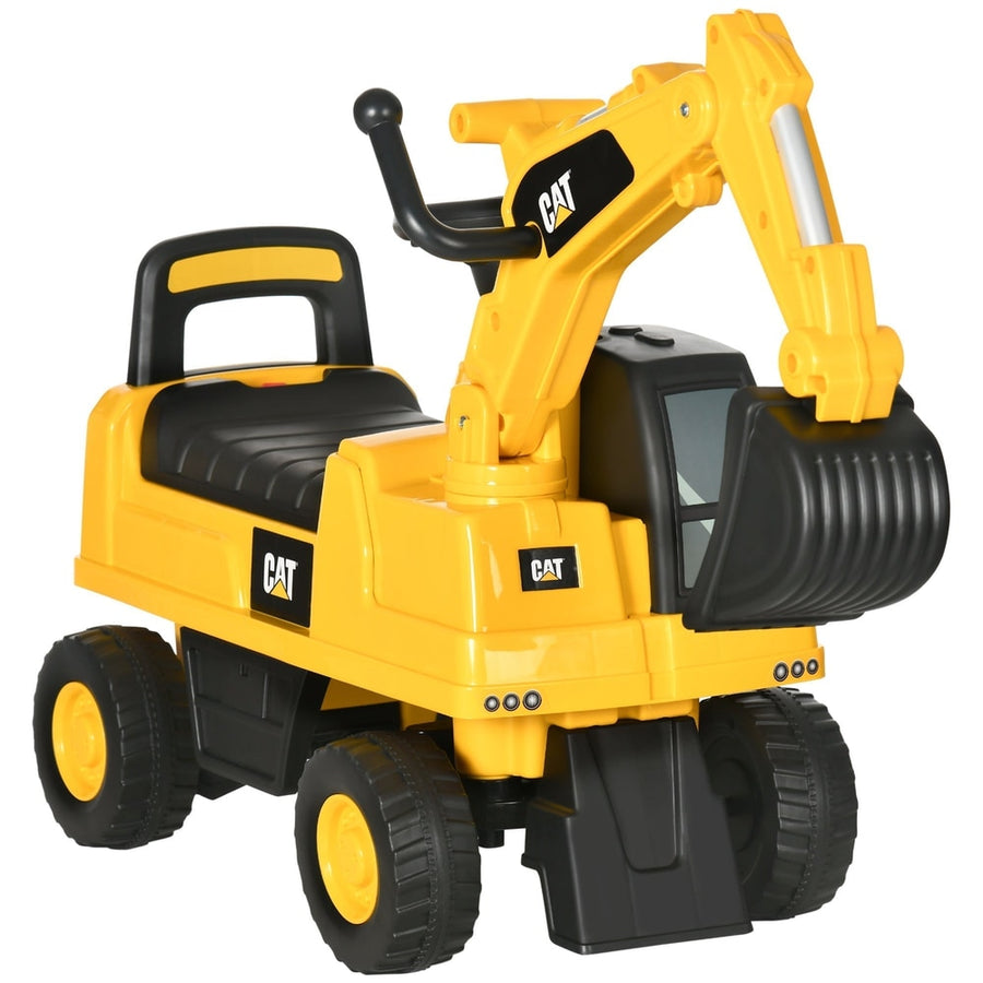 HOMCOM CAT Licensed Kids Ride on Digger Toddler Pretend Construction Play Toy