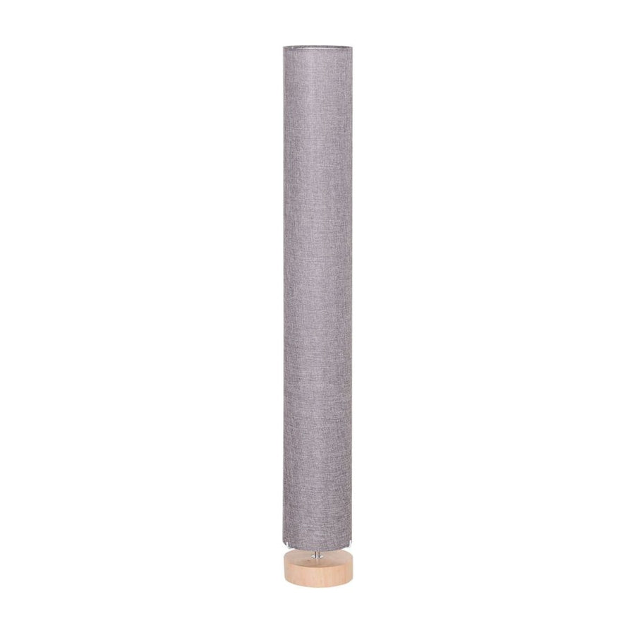HOMCOM Floor Lamp for Living Room, 47" Modern Standing Lamp with Linen Shade, Wooden Base, Grey