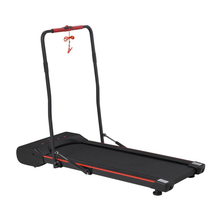 HOMCOM Foldable Walking Machine Treadmill 1-6km/h with LED Display & Remote Control Exercise Fitness for Home Office
