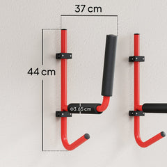HOMCOM Kayak Canoe Heavy Duty Wall Mounted Storage Holder Rack in Red