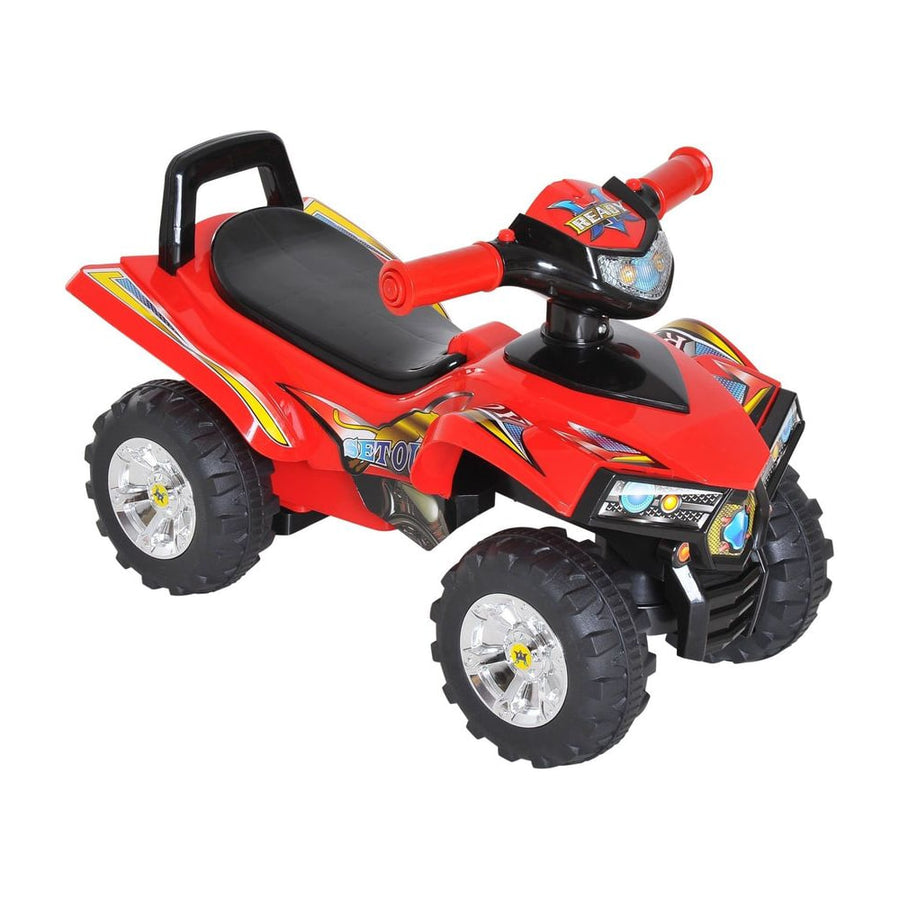 HOMCOM Kids Children Ride-on Toy Off Road Style Quad Bike Racing Car in red with black seat and handlebars