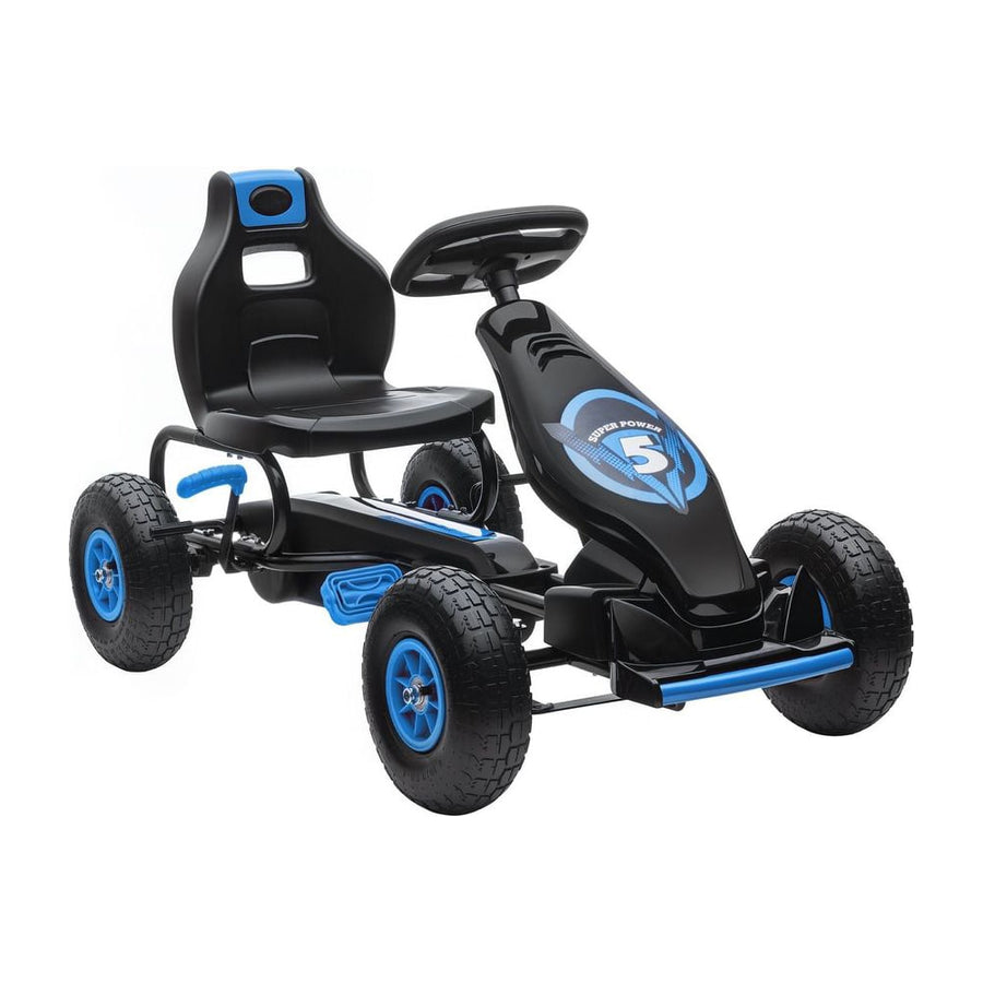 HOMCOM Kids Pedal Go Kart in Blue