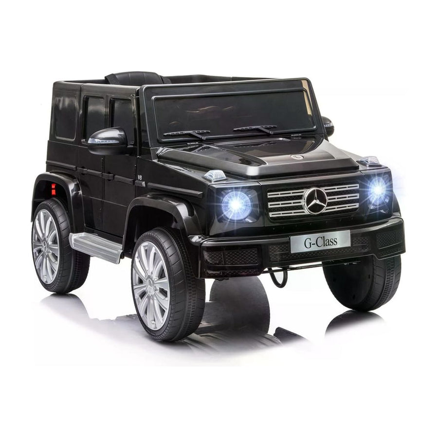 HOMCOM Mercedes Benz G500 12V Kids Electric Ride On Car Toy with bright headlights on white background