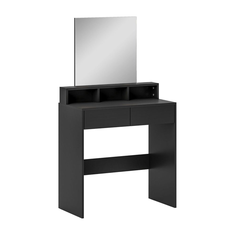 HOMCOM Multi-Storage Dressing Table, with Mirror - Black