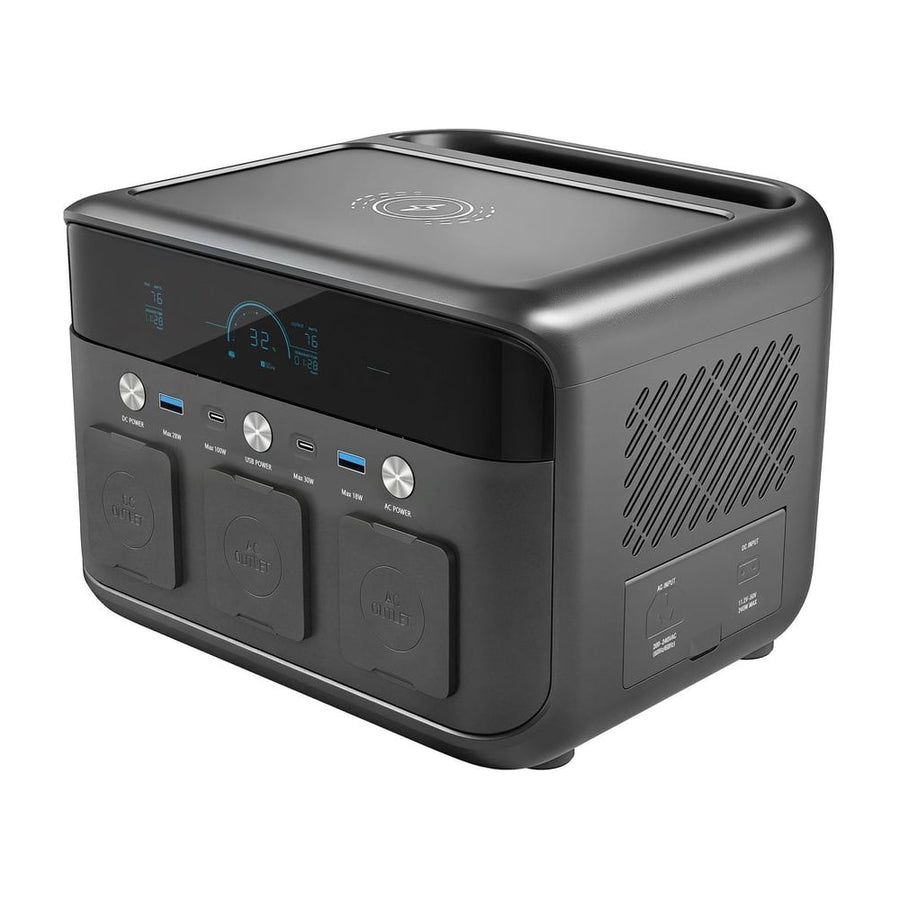 HOMCOM Portable Power Station with LiFePO4 Battery, 1.5H Fast Charge, Camping Power Pack with 600W AC/USB-A & USB-C Output