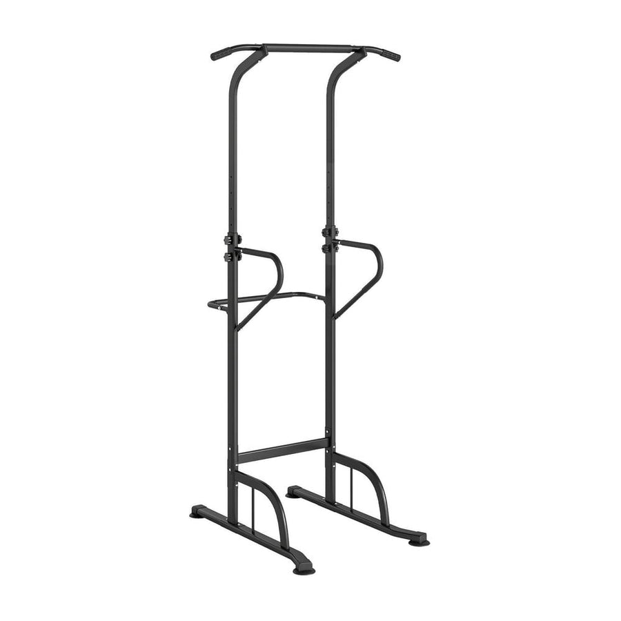 HOMCOM Power Tower Dip Station Pull Up Bar Multi-Function Push Up Equipment standing on a white background