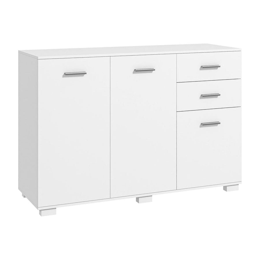 HOMCOM Sideboard, Modern Storage Cabinet with 2 Drawers, 3 Doors and Adjustable Shelves, Kitchen Cabinet for Living Room