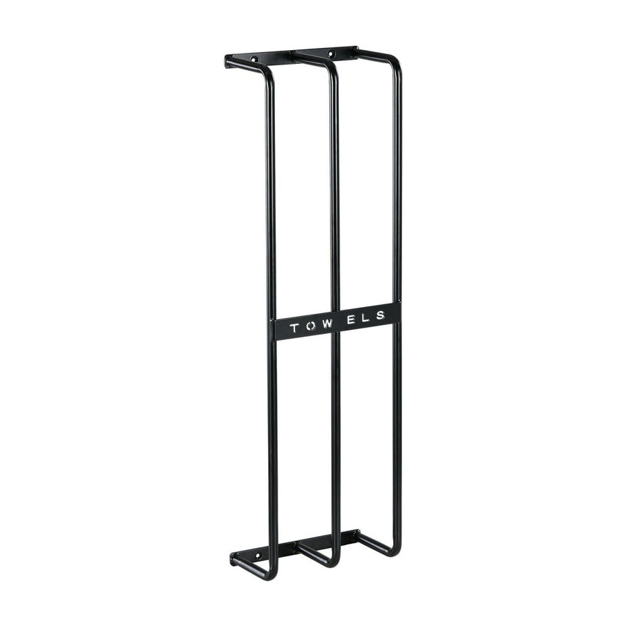 HOMCOM Six Large Towel Metal Holder showing the empty black frame with a central towel label