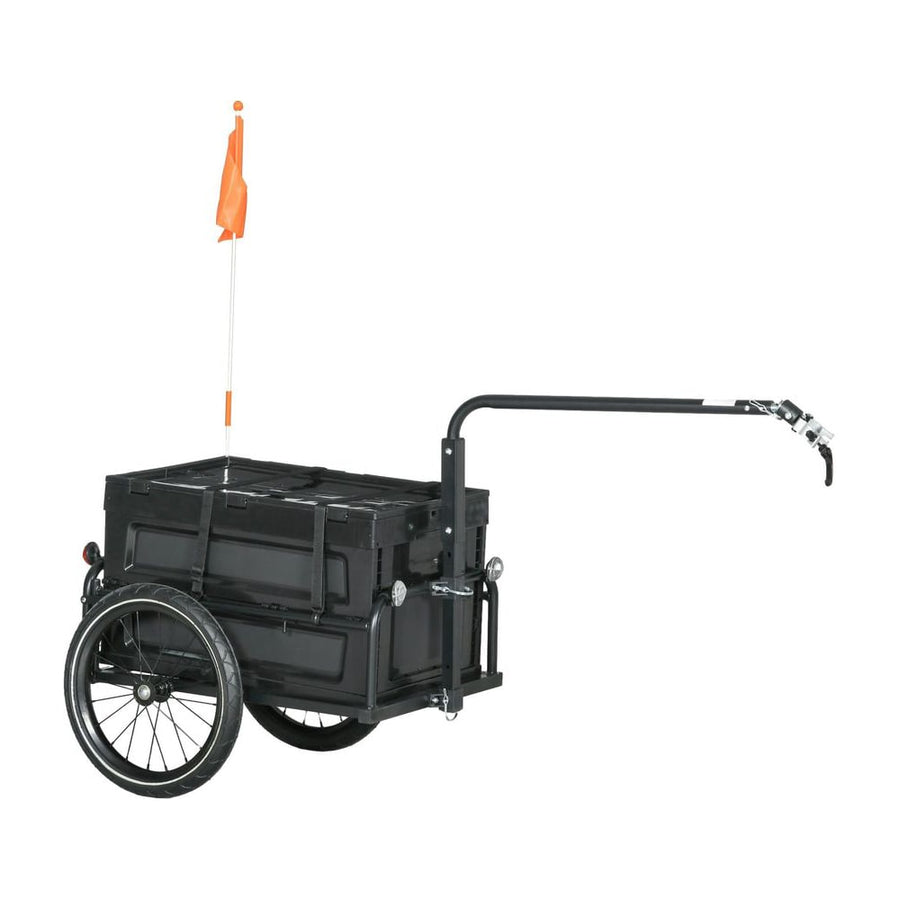 HOMCOM Steel Trailer for Bike in Black