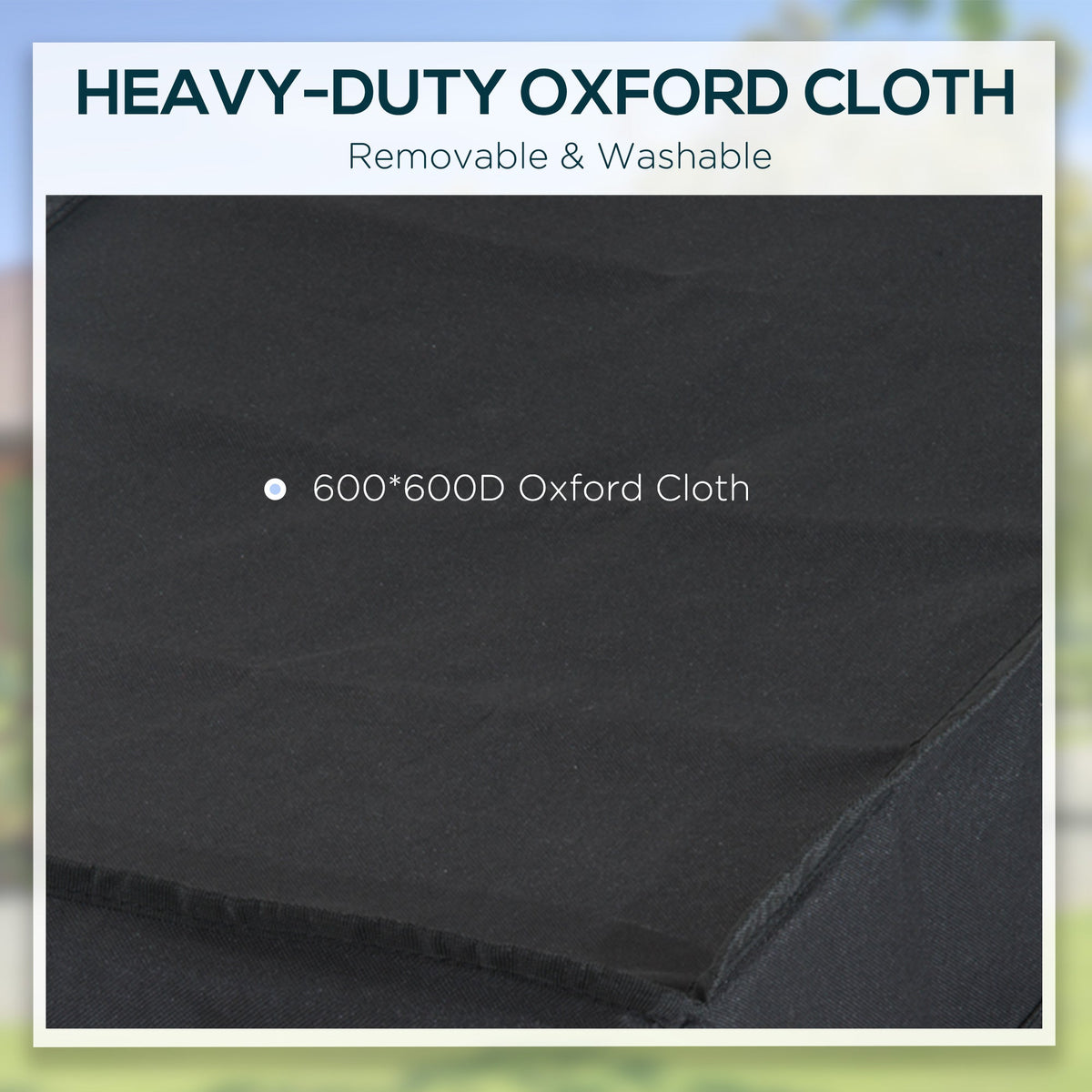 The bicycle cargo trailer made from heavy-duty Oxford cloth, which is removable and washable