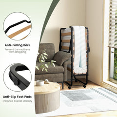 Folding Bed with Mattress Space-Saving Fold-Up for Easy Storage