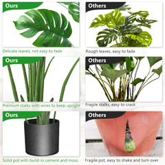 120cm/152cm Artificial Monstera Plants for Indoor Decoration-1.2M