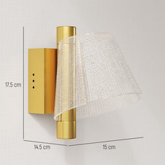 HOMCOM Led Wall Lamp 2 Pack, 5W Modern Indoor Starry Wall Light, Colour Temperature Adjustable 3000K/4000K/6500K, for Bedroom, Living Room, Hallway, Stairs, Gold Tone