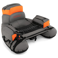 Inflatable Fishing Float Tube Portable Fishing Boat with Shoulder Straps-Orange