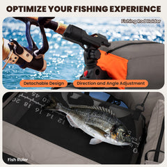 Inflatable Fishing Float Tube Portable Fishing Boat with Shoulder Straps-Orange