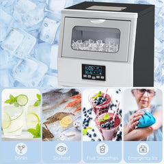 The ice maker is useful for drinks, seafood, smoothies and emergency ice