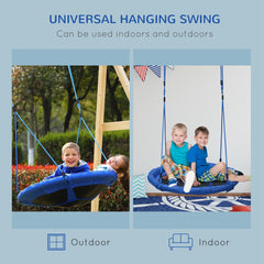 HOMCOM Kid Nest Swing Seat Saucer Tree in Blue