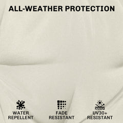 Outsunny Outdoor Chair Seat Cushions Set of 2, Garden Chair Cushions with 7cm Thick Foam & Ties, Cream White
