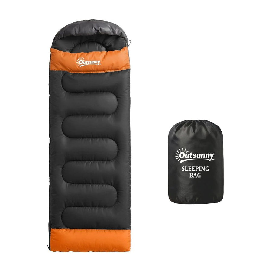 Outsunny Sleeping Bag for Adults, Lightweight & Compact Sleeping Bag, 3 Seasons, Grey
