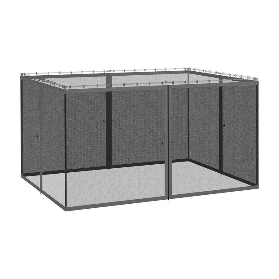 Outsunny Universal Replacement Mesh Sidewall Netting in Dark Grey