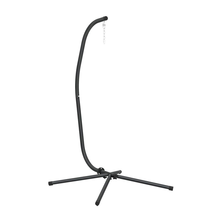 Outsunny Hanging Egg Chair Stand Only, Hammock Chair C-Stand with Hanging Chain, Black