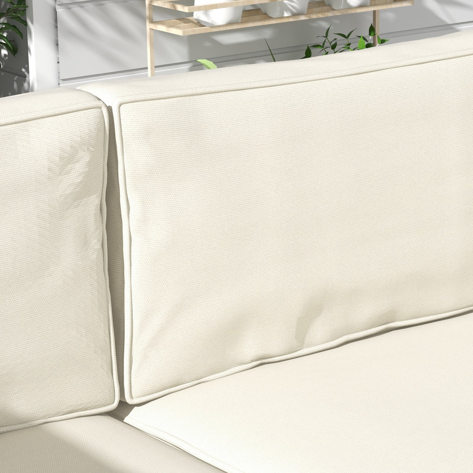 Outsunny 14-piece Dining Set Cushions - Cream
