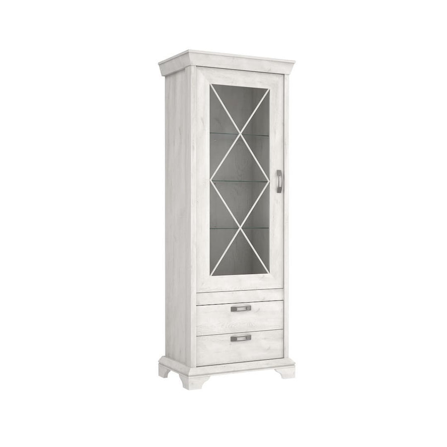 Kashmir Tall Display Cabinet 78cm in White
