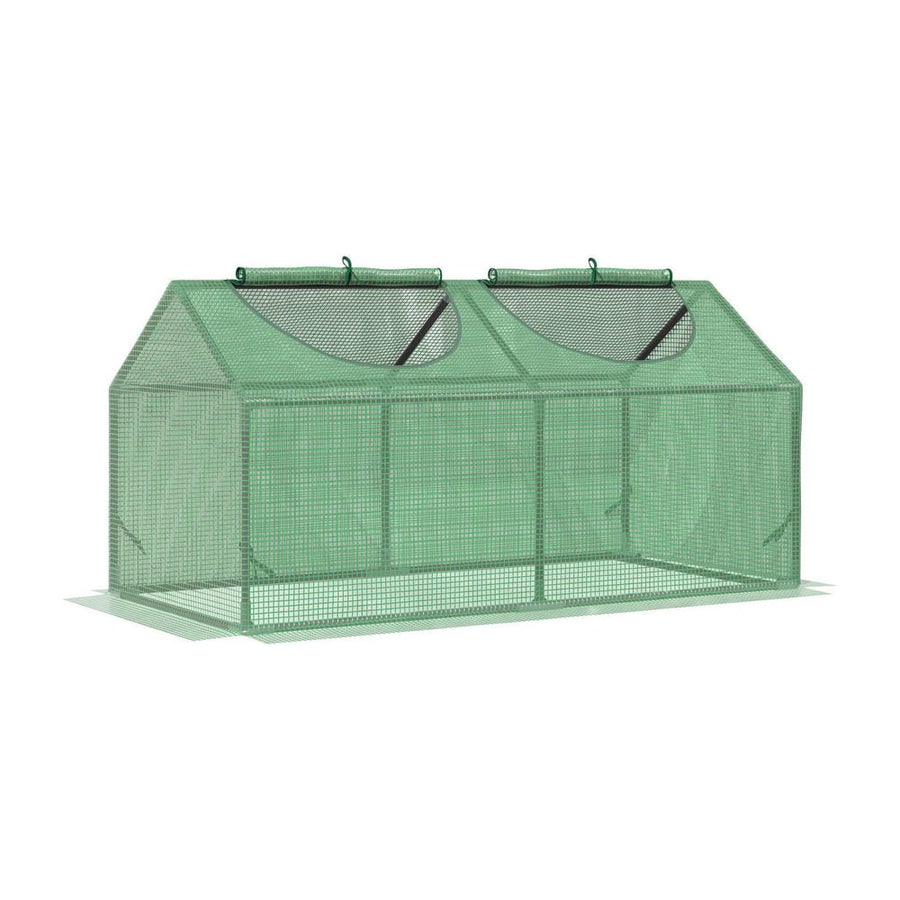 Outsunny Mini Greenhouse, Small Plant Grow House for Outdoor with Durable PE Cover, Observation Windows, 120 x 60 x 60 cm