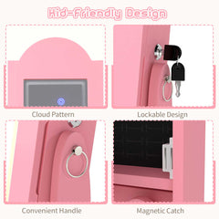 Kids Jewelry Cabinet Children Jewelry Organizer with Lights-Pink