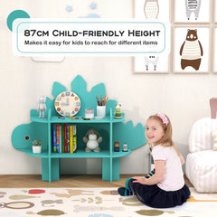 Kids Toy Storage Organizer with Anti-Toppling System for Play Room Nursery Kindergarten-Green