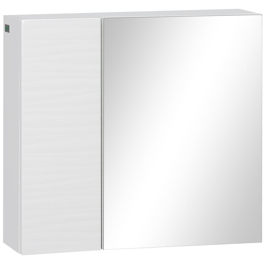 kleankin Bathroom Cabinet with Mirror in White