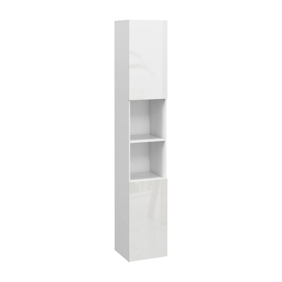 kleankin Multi-Storage Slim Bathroom Cabinet - High Gloss White