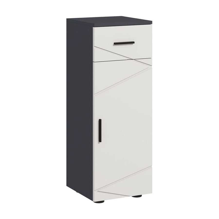 kleankin Slim Bathroom Cabinet, Narrow Bathroom Storage Cabinet with Drawer, Door Cupboard, Adjustable Shelf and Soft Close