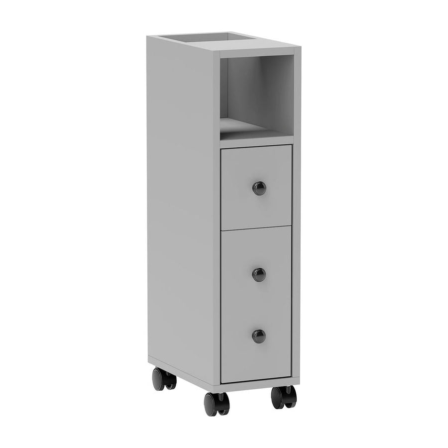 kleankin Slimline Bathroom Storage Cabinet - Grey