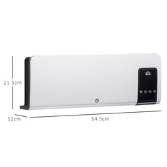 HOMCOM 2000W Wall-Mounted Heater, 18-45°C Temperature, White