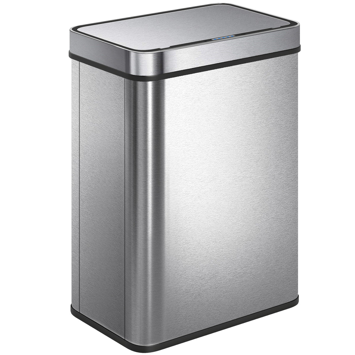 HOMCOM 50 L Sensor Can, Sensor Bin with Soft-Close Lid, Fingerprint-Proof Stainless Steel, Silver Tone