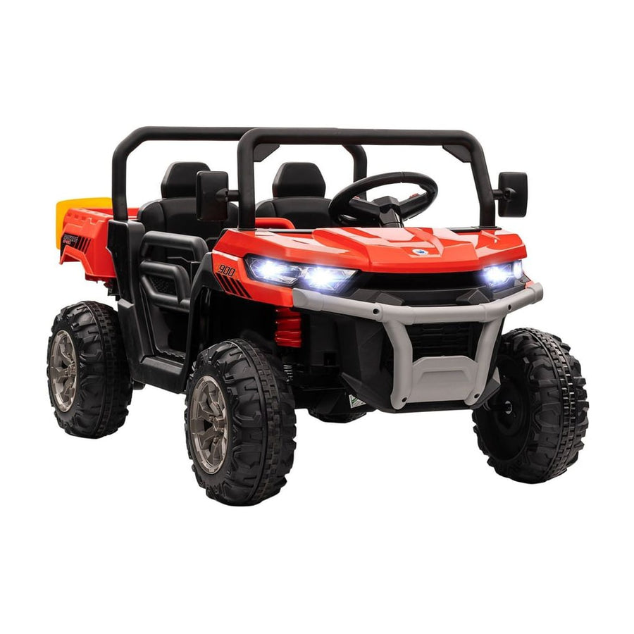 HOMCOM 12V 2 Seater Kids Electric Ride-On Car in Red