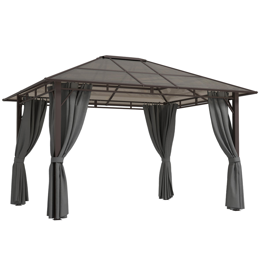 Outsunny Hardtop Gazebo Canopy in Dark Grey